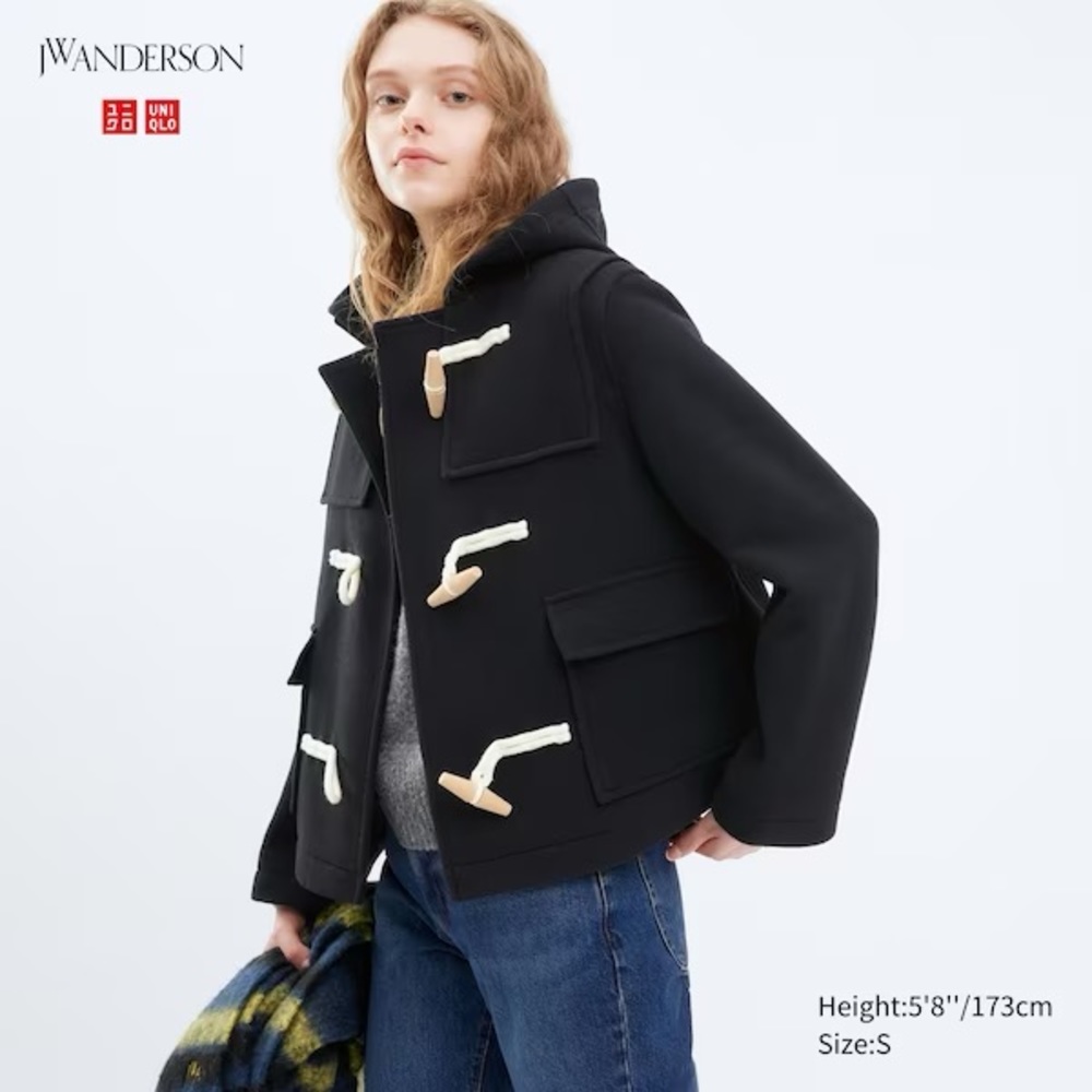 NWT Uniqlo Wool Blend Duffle Short Coat